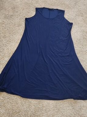 Sleeveless Navy Swing Dress